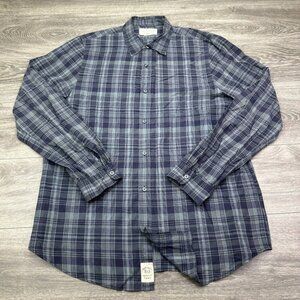 Denim & Supply Ralph Lauren Shirt Men's XL Blue Button Down Plaid Preppy Casual
